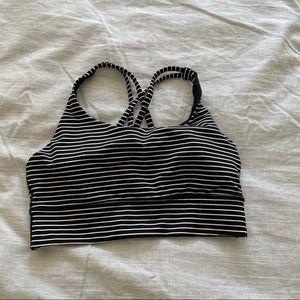 Lululemon energy bra longline size 8 Parallel Stripe. EUC
